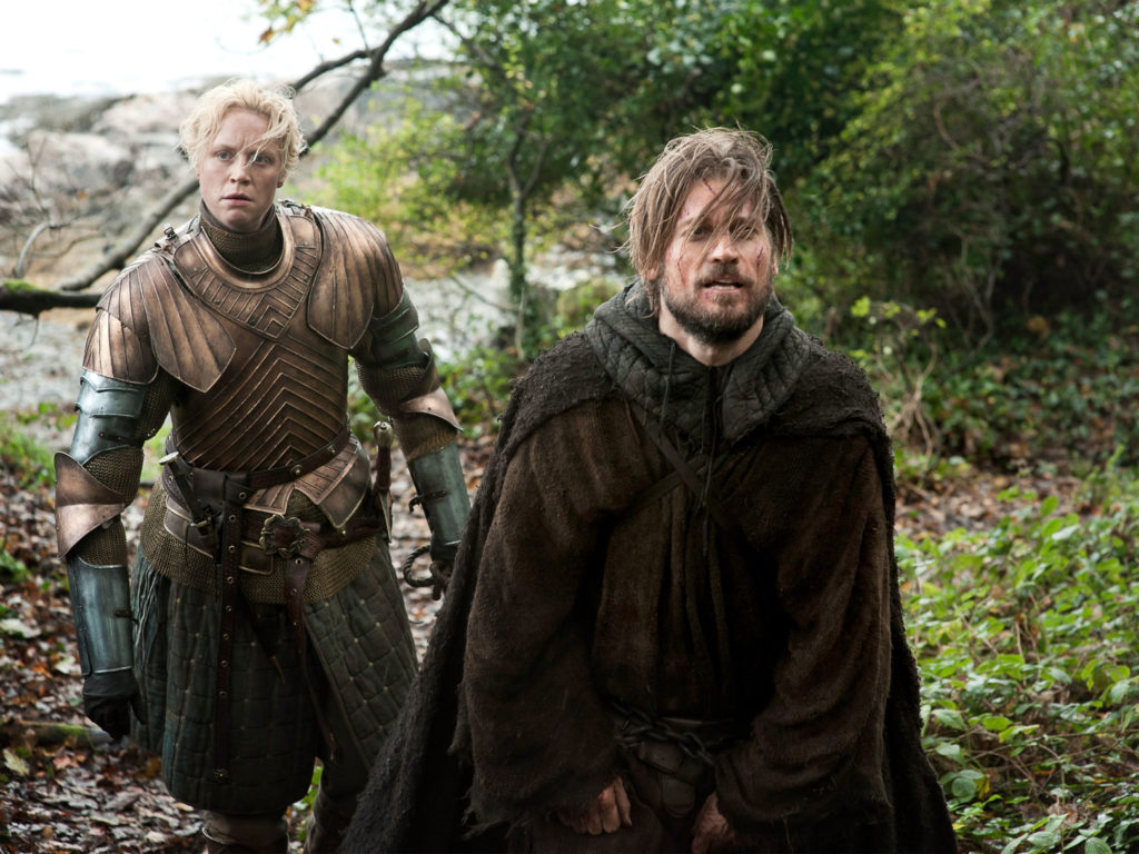 Jaime Lannister & Brienne de Tarth dans la saison 2 de Game of thrones