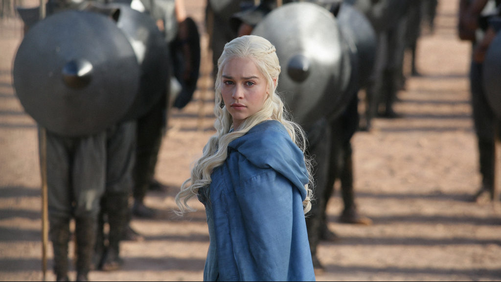 Image de Daenerys dos à son armée d'immaculés