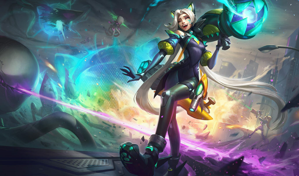 league of legends champion jinx skin chat de combat