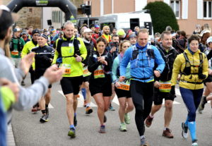 Image du lancement de la course Trail terre de feu