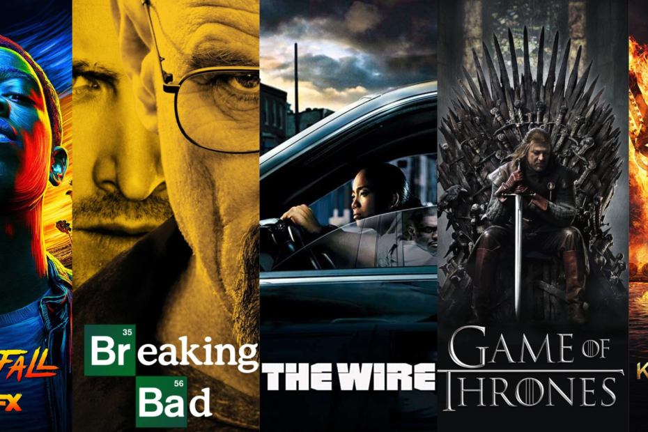 Bannière avec le top 5 des séries