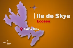 Carte de l'Ecosse représentant l'ile Skye