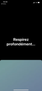 Extrait de l'application One sec