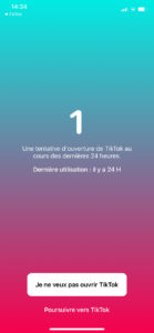 Extrait de l'application One sec