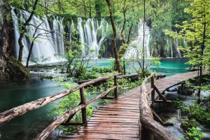 Paysage du parc de plitvice